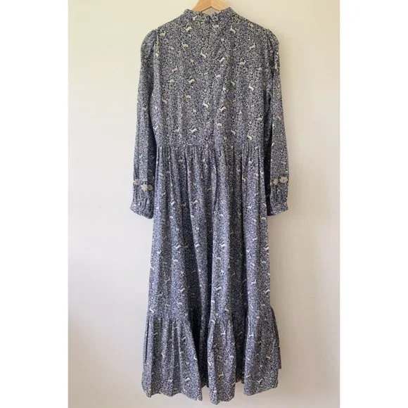 *RARE* Doen Nova Dress Navy Prancing Fawn Deer - Picture 6 of 11